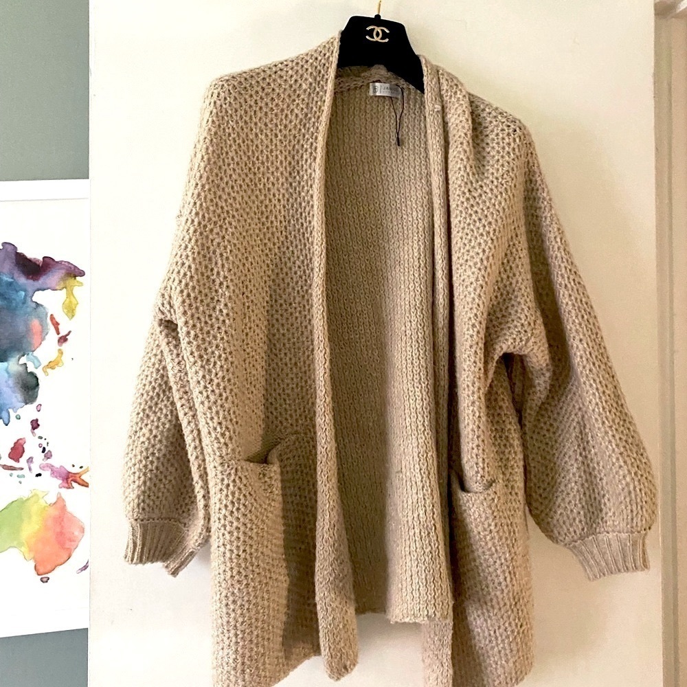 Janice Apparel oversized cozy luxurious knit cardigan sweater